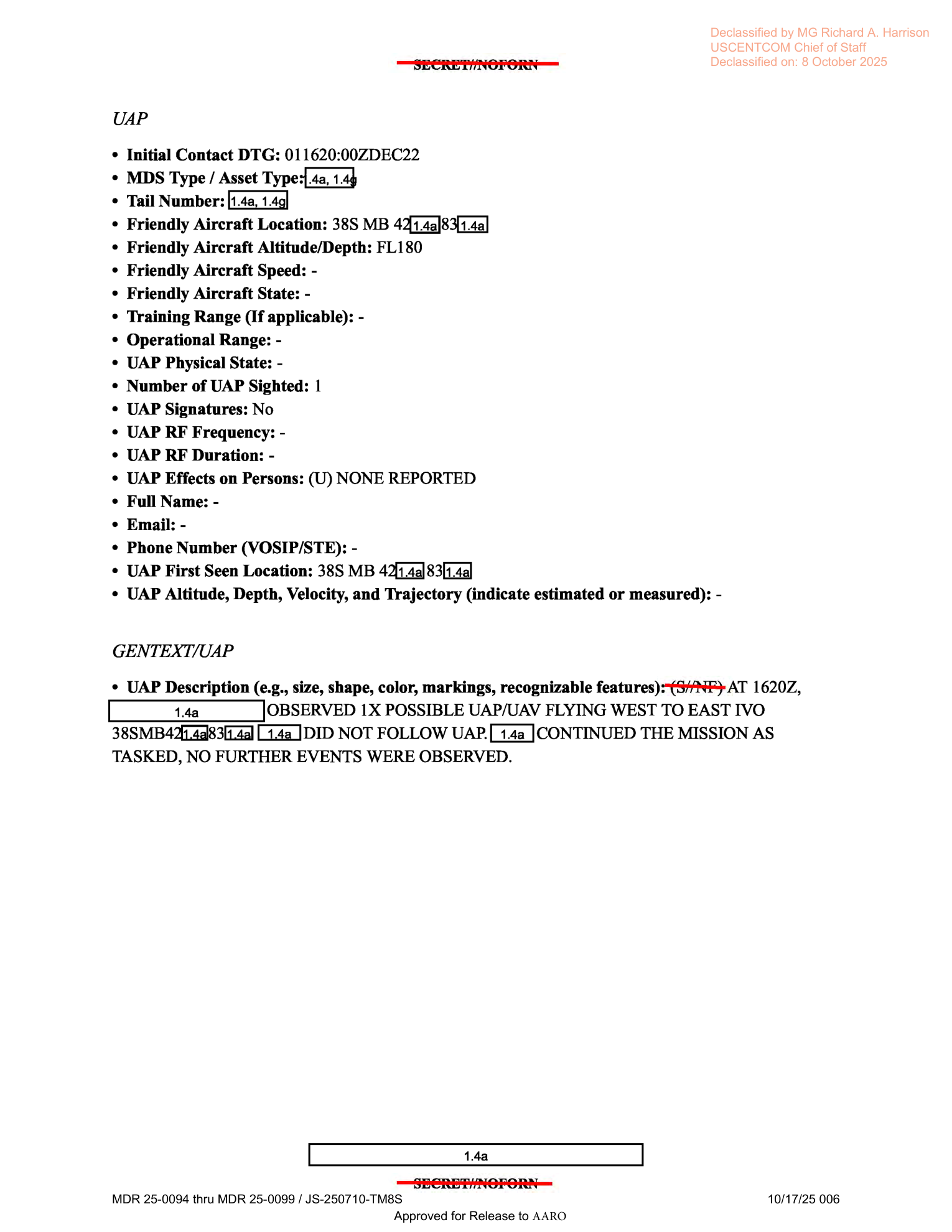 Iraq mission report