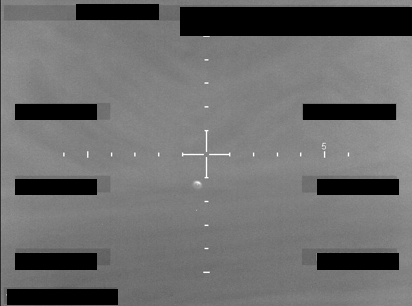 FBI sensor frame A7 - bright white spherical reflection below crosshair